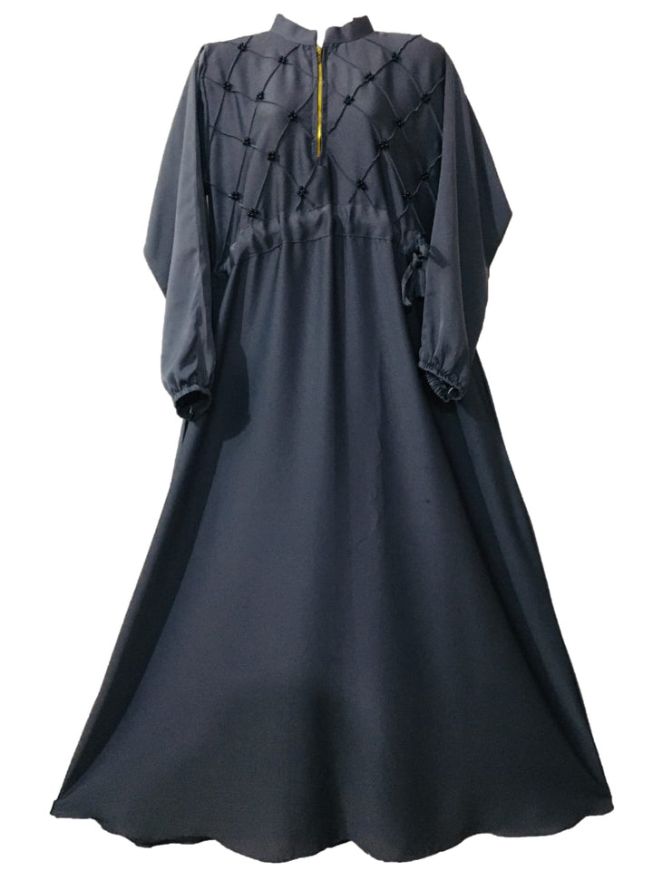 Fancy Nida Abaya (Zipper) - Elegant Abaya for Girls, Stylish Dress for Girls - Khazana-Store