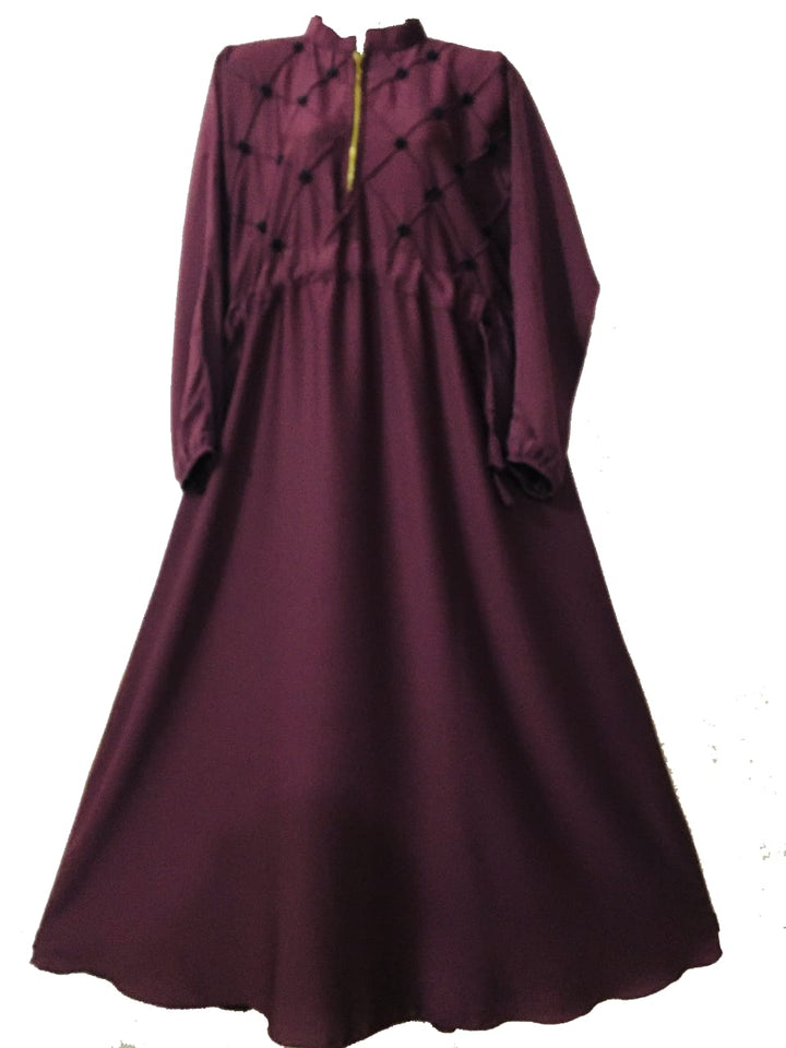 Fancy Nida Abaya (Zipper) - Elegant Abaya for Girls, Stylish Dress for Girls - Khazana-Store