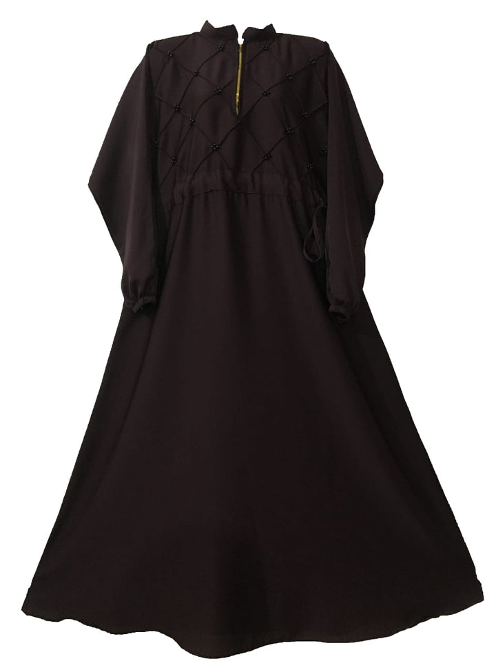 Fancy Nida Abaya (Zipper) - Elegant Abaya for Girls, Stylish Dress for Girls - Khazana-Store