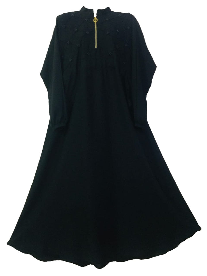 Fancy Nida Abaya (Zipper) - Elegant Abaya for Girls, Stylish Dress for Girls - Khazana-Store