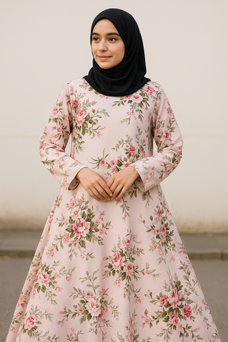 Printed Front Close Abaya // printed Abaya // printed followers abaya // Khazanastore by khazanastore