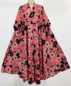 printed front open Abaya- Abaya Printed Abaya - Front open Abaya, Stylish Gown & Maxi Dress for Girls by Khazana Store