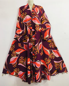 printed front open Abaya- Abaya Printed Abaya - Front open Abaya, Stylish Gown & Maxi Dress for Girls by Khazana Store